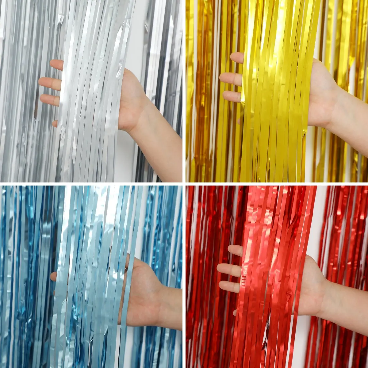 Matte Foil Fringe Curtains
