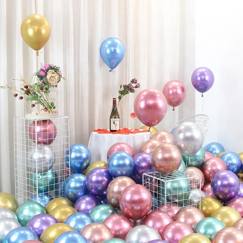 10 Inch Chrome Latex Balloons