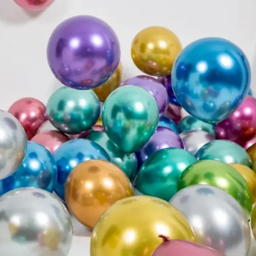 10 Inch Metallic Chrome Latex Balloons