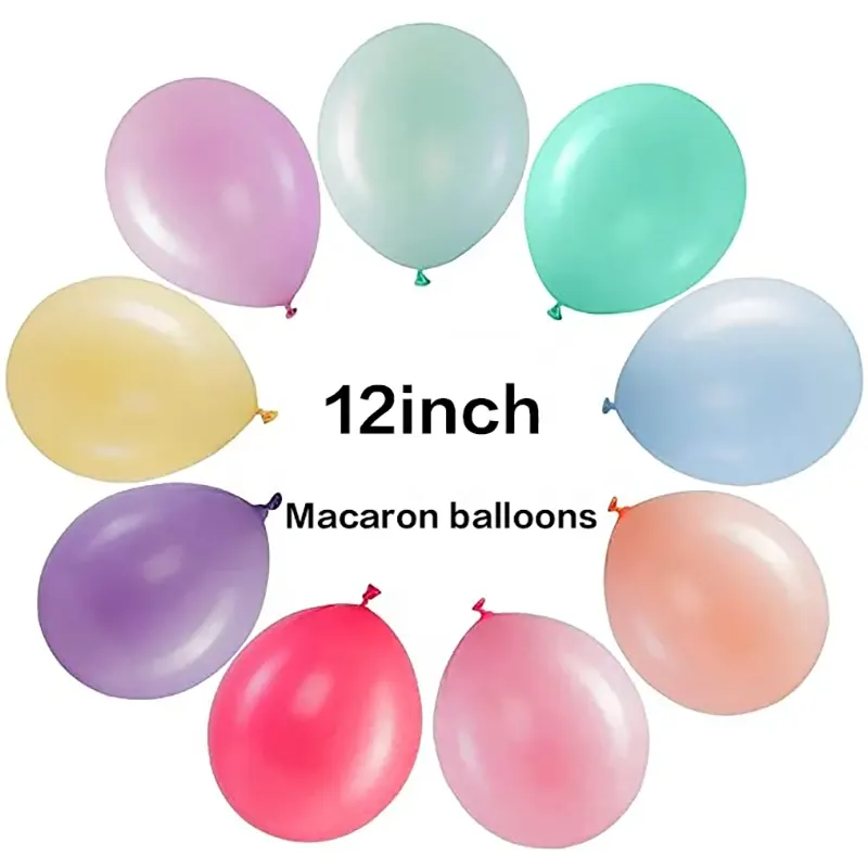 12 Inch Macaroon Latex Balloons