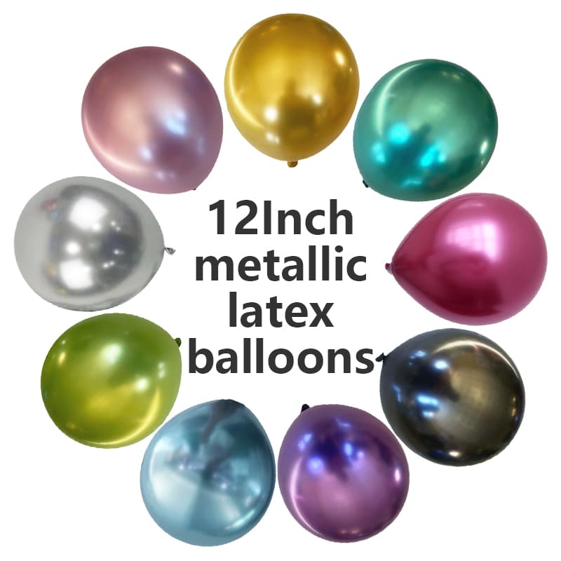 12 Inch Metallic Chrome Latex Balloons 12 Inch Metallic Chrome Latex Balloons