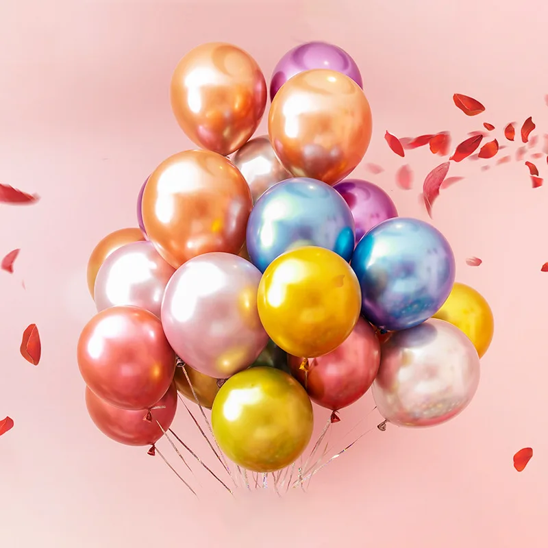 12 Inch Metallic Latex Balloon