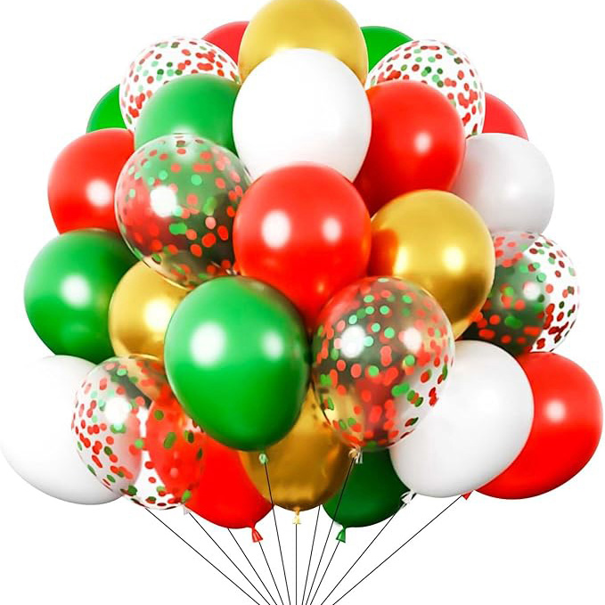 12inch Mixed color Christmas Balloon Set