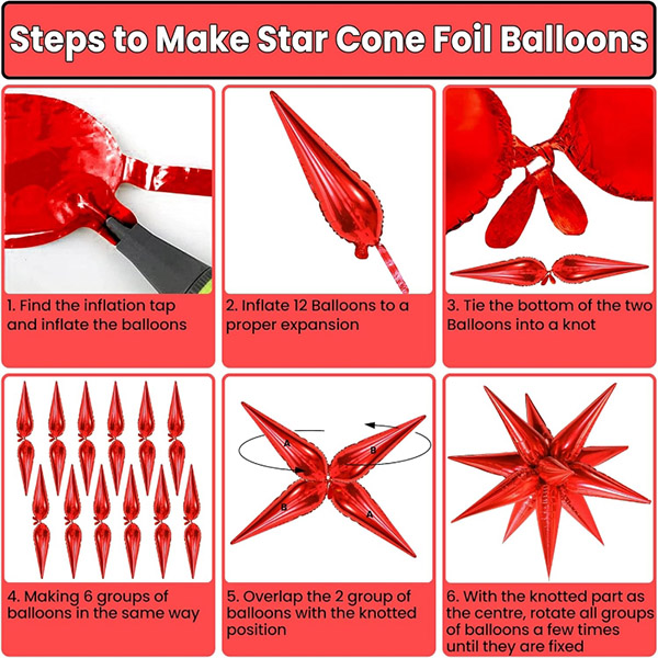 How to make exploding star foil balloon?