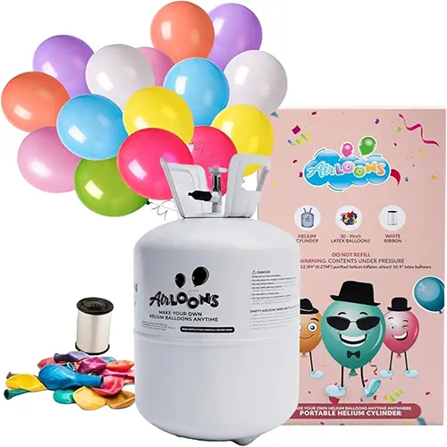 Can latex balloons be filled with helium to float