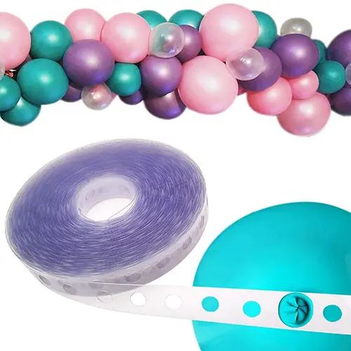 How to attach balloons to arch strip