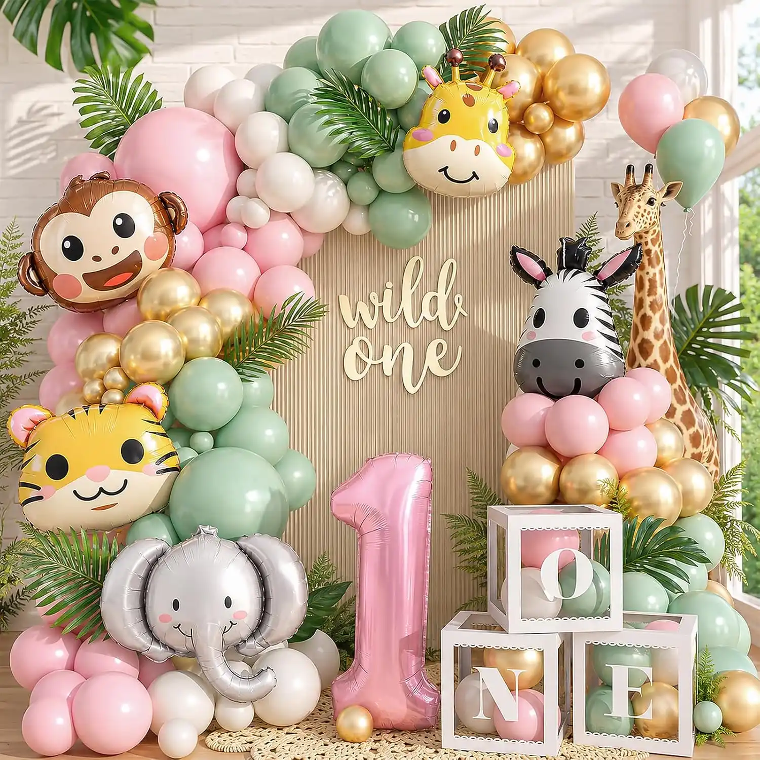 Which is the popular style of pink and green balloon arch kit?