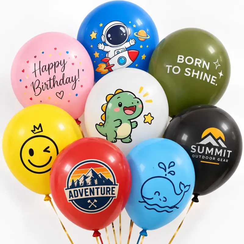Custom Printed Latex Balloon MOQ for Multiple Logo Designs