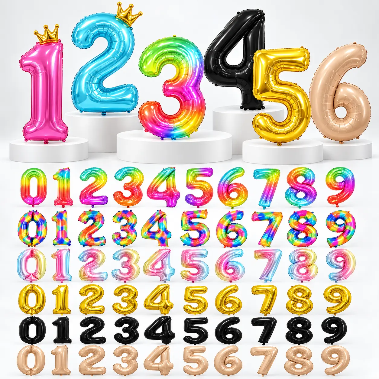 Number Foil Balloons Wholesale: Choosing 16, 32 and 40 Inch