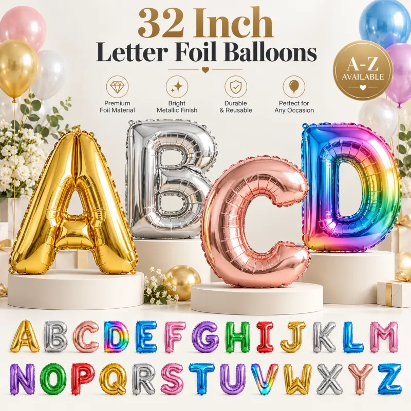 32 Inch Letter Foil Balloons