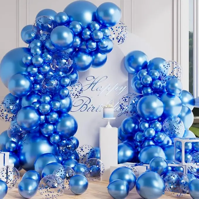 Metallic Blue Balloons