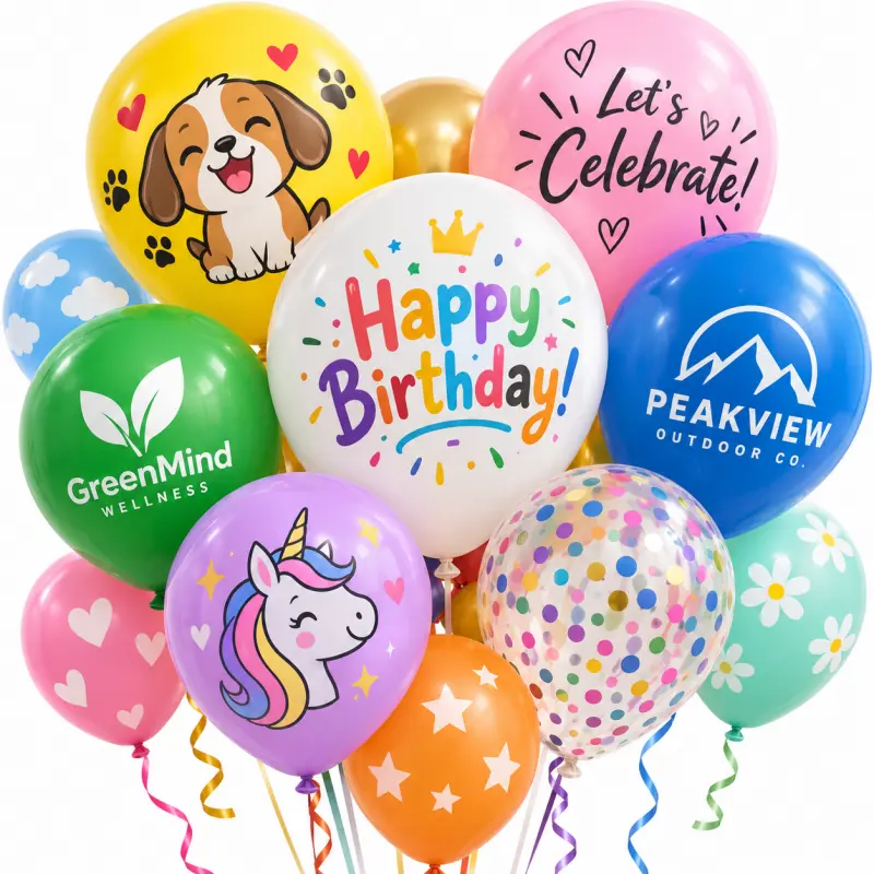 5 Inch Custom Printed Latex Balloons