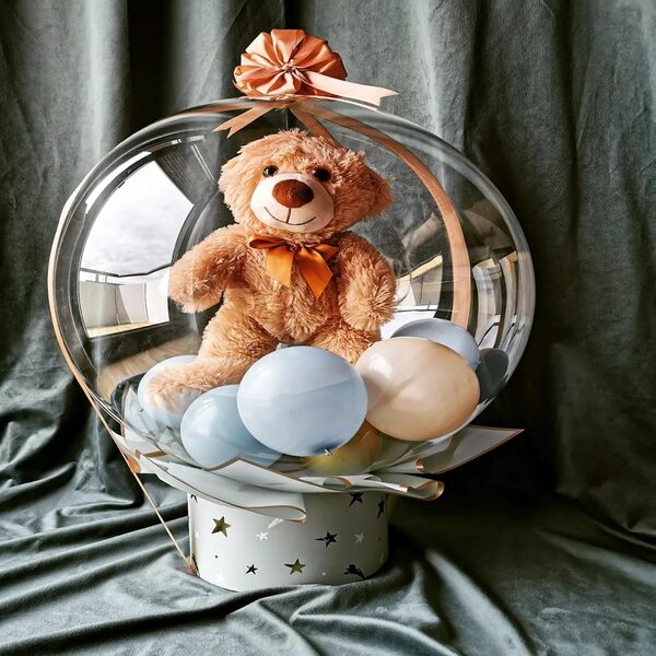 Bobo balloon with toy bunny