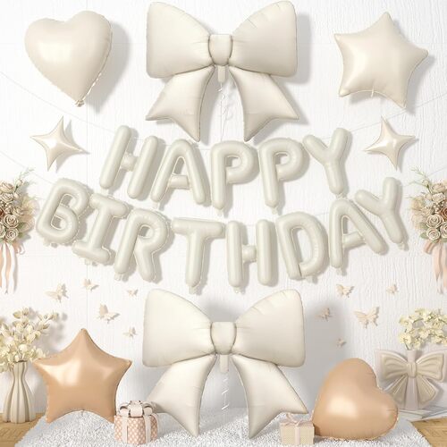 Bow knot balloon birthday set