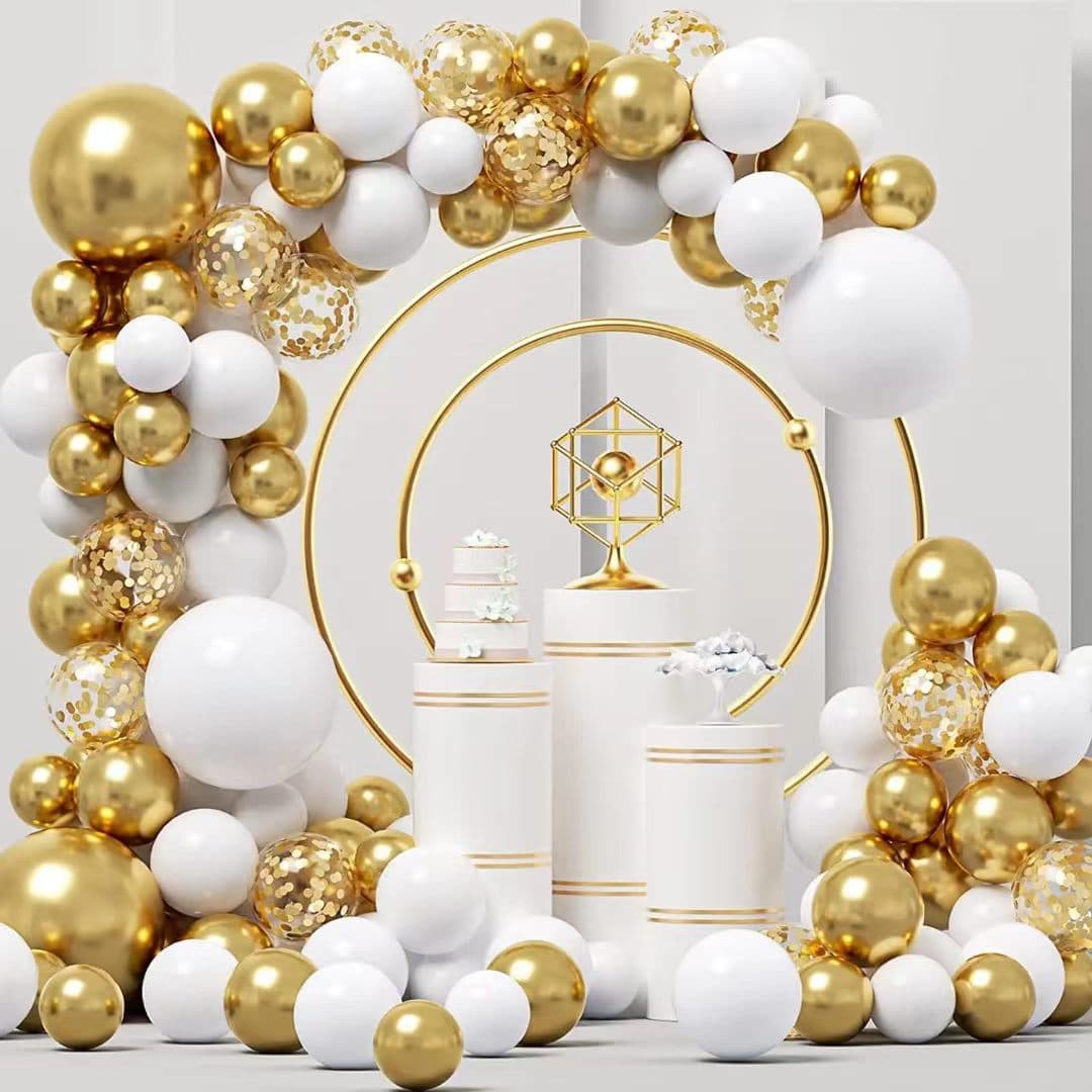 Chrome colour balloon garland