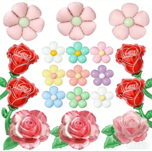 Flower foil balloons