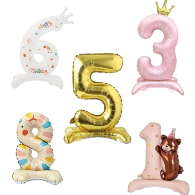 Foil Standing Number Balloons