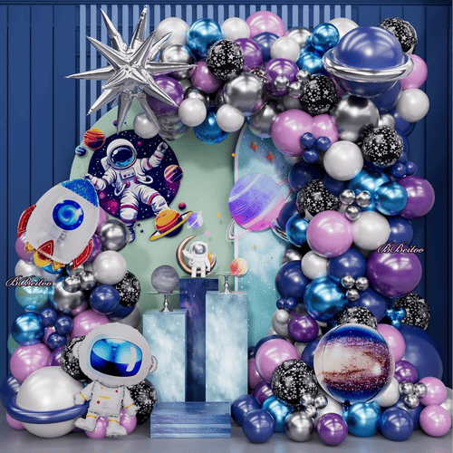 Galaxy theme balloon garland
