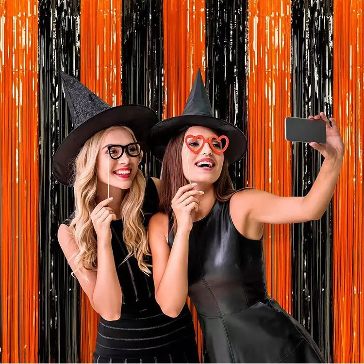 Halloween Foil Fringe Curtains