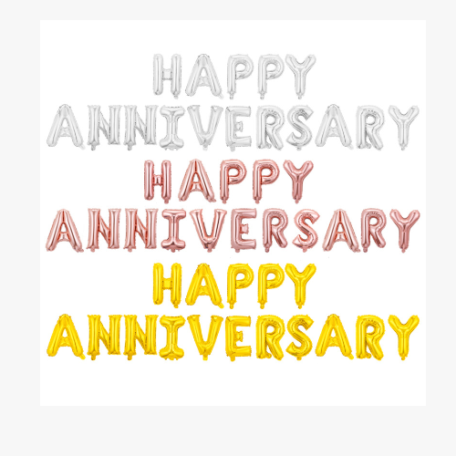 Happy anniversary foil balloon