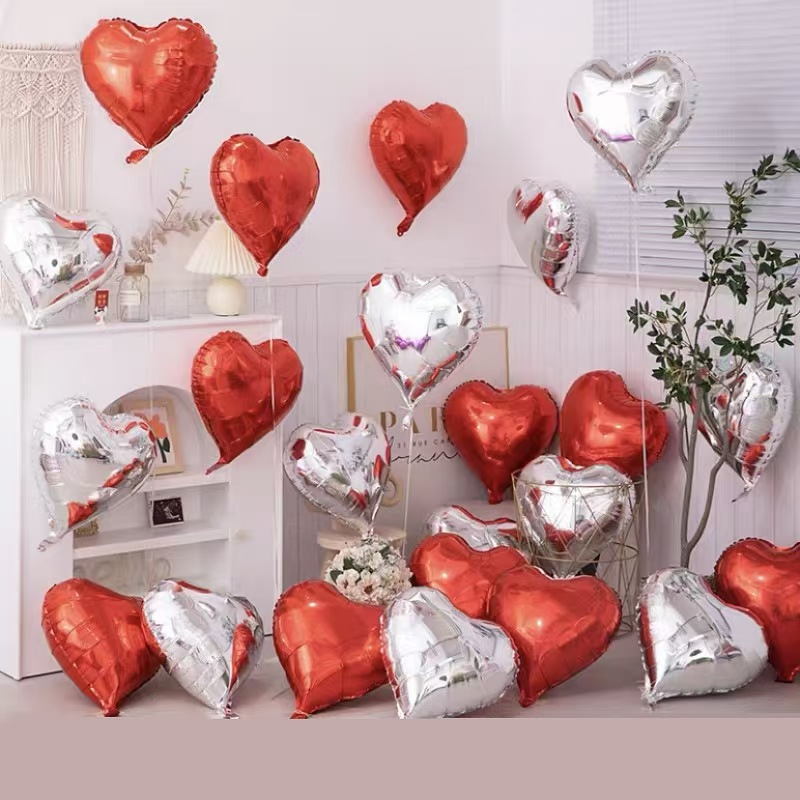 Heart haped foil balloon