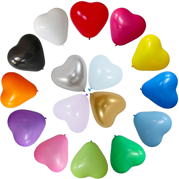 Heart shaped latex balloons