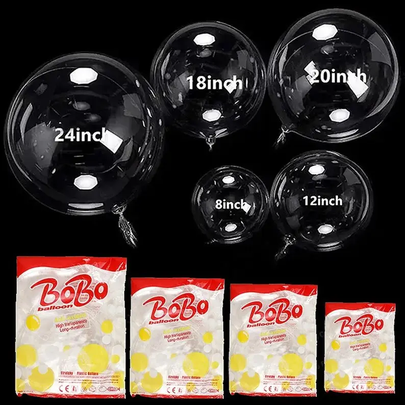 10 Inch Clear Bobo Balloons