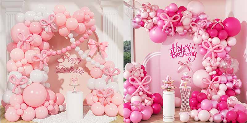 bow balloon arch garland kit