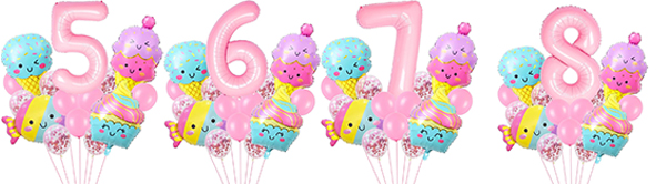 Ice cream foil balloon kits