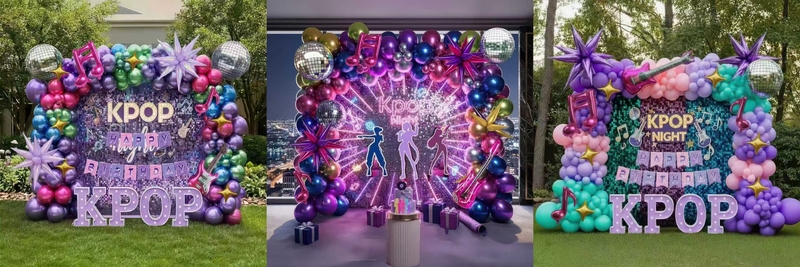 K-pop disco balloon arch kit