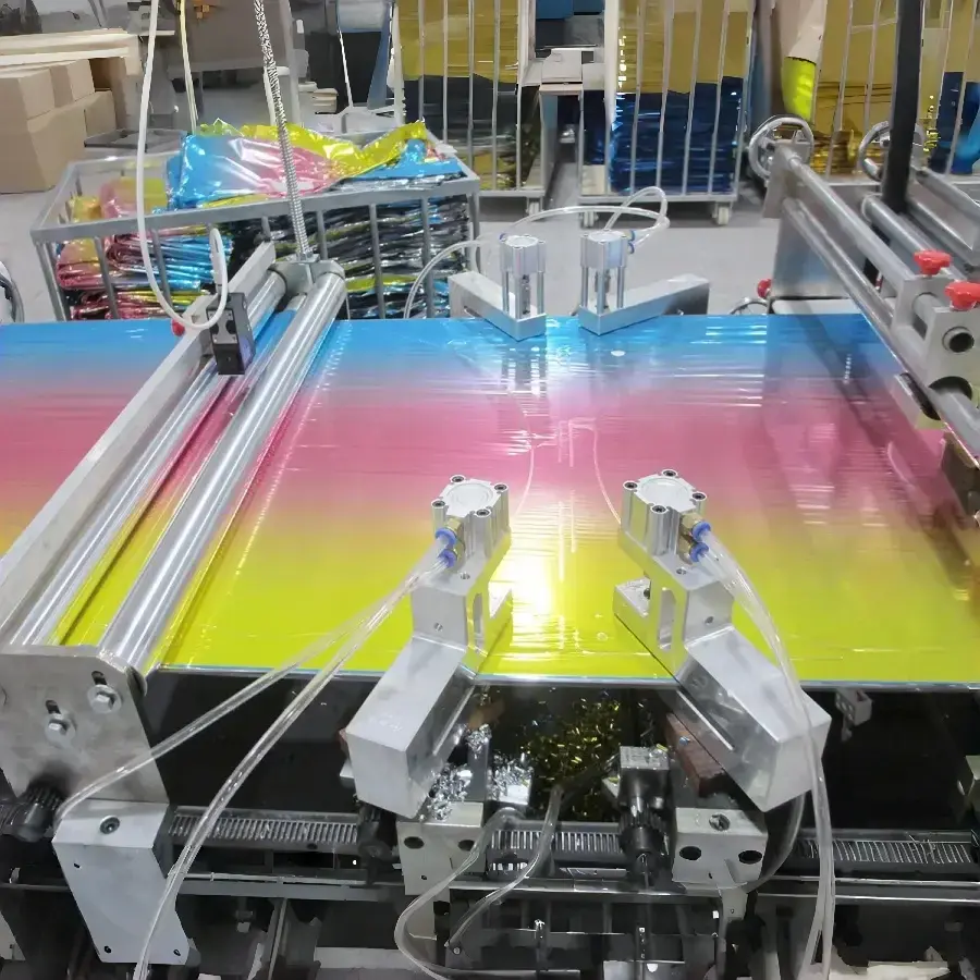 Foil balloon film processing equipment inside Borun Balloon Factory's balloon manufacturing workshop in Hebei China
