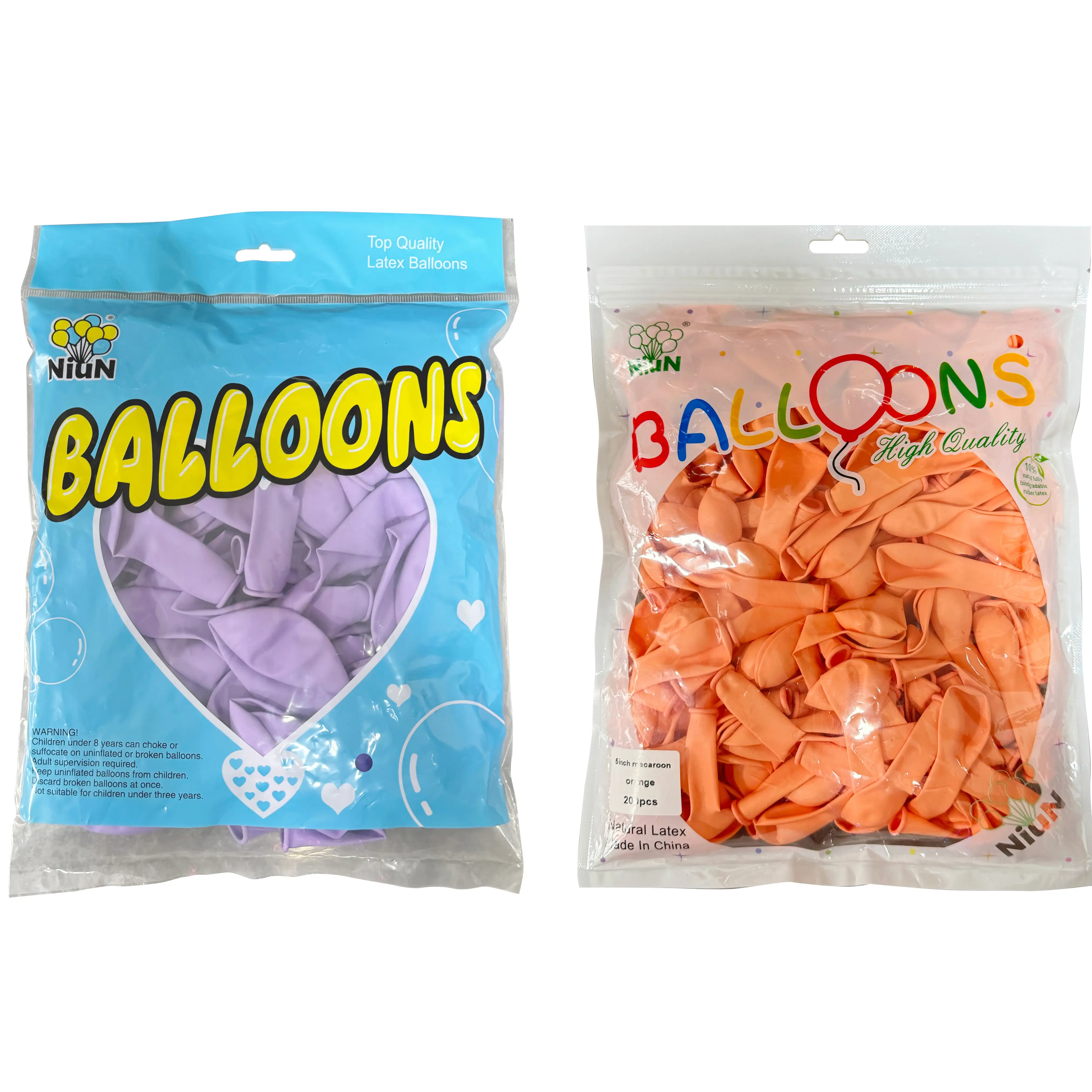 NiuN latex balloon packaging reference from Borun Balloon Factory for wholesale and private-label packaging