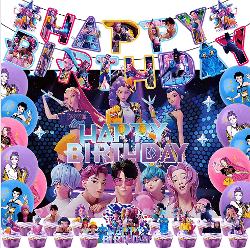 K-POP Demon Hunters Party decoration set