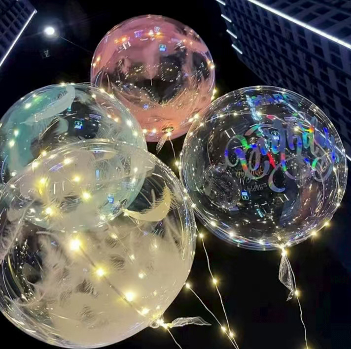 LED feather bobo balloons