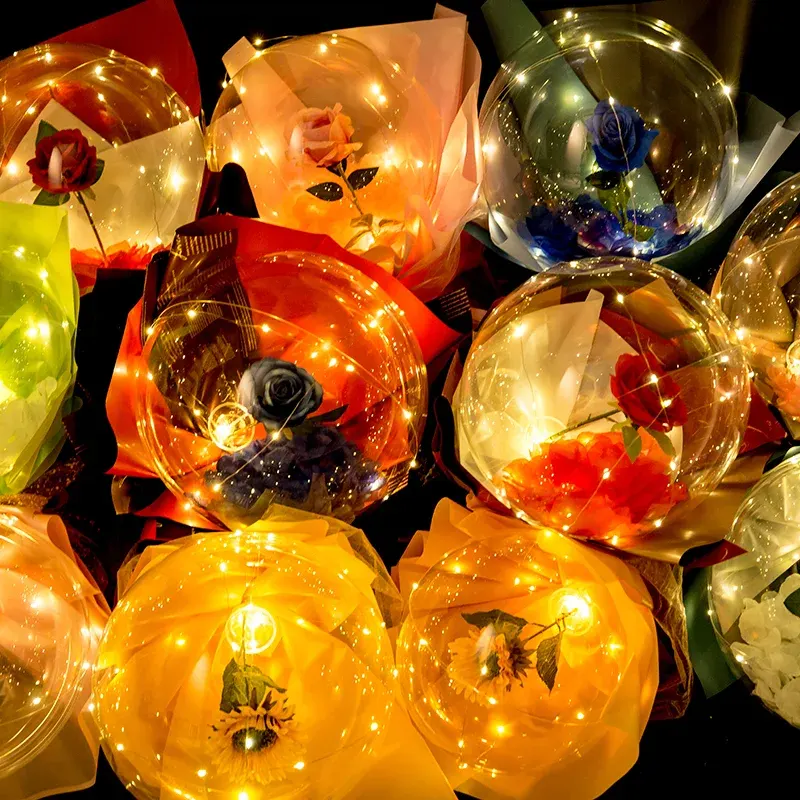 LED Rose Bobo Balloons
