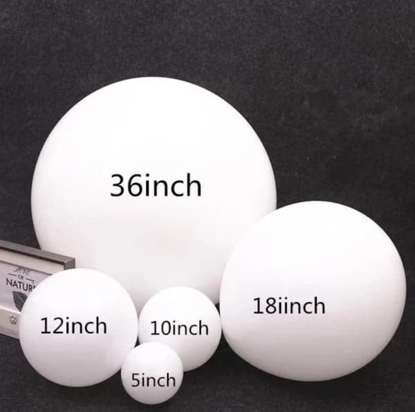 Matte white balloons