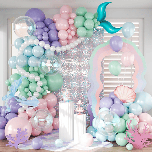 Mermaid balloon garland