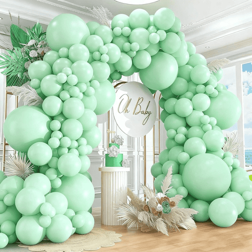 Mint balloon garland