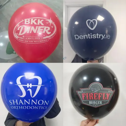 Multi Color Logo Balloons