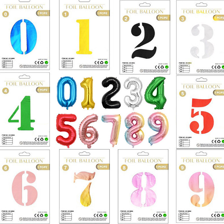 Paper card packaging foil balloons