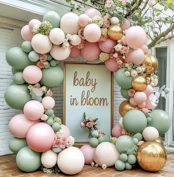 Pink and Green Balloon Arch Kit