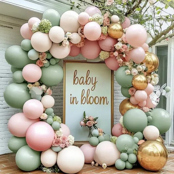 Pink and Green Balloon Arch Kit