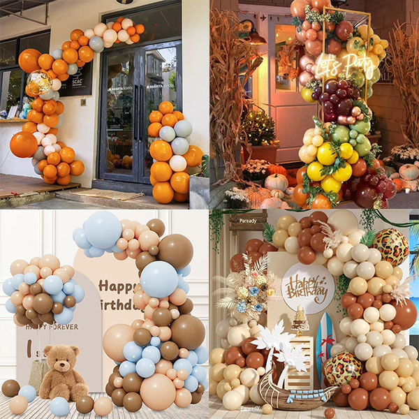 Retro Colored Balloon Garland Kit