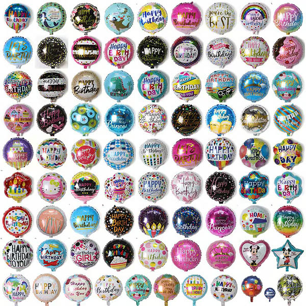 Round foil balloons