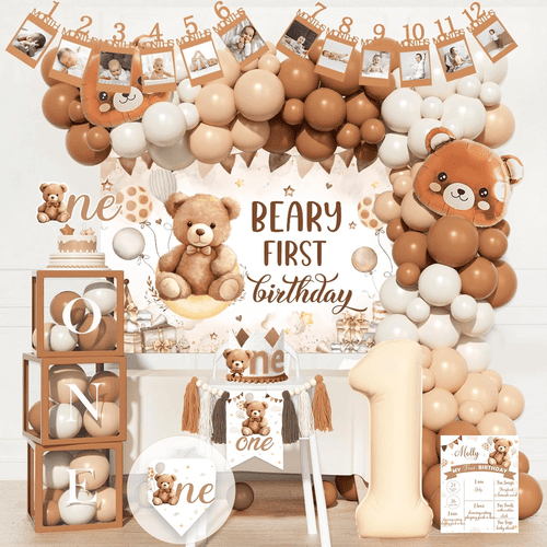 Teddy bear balloon arch
