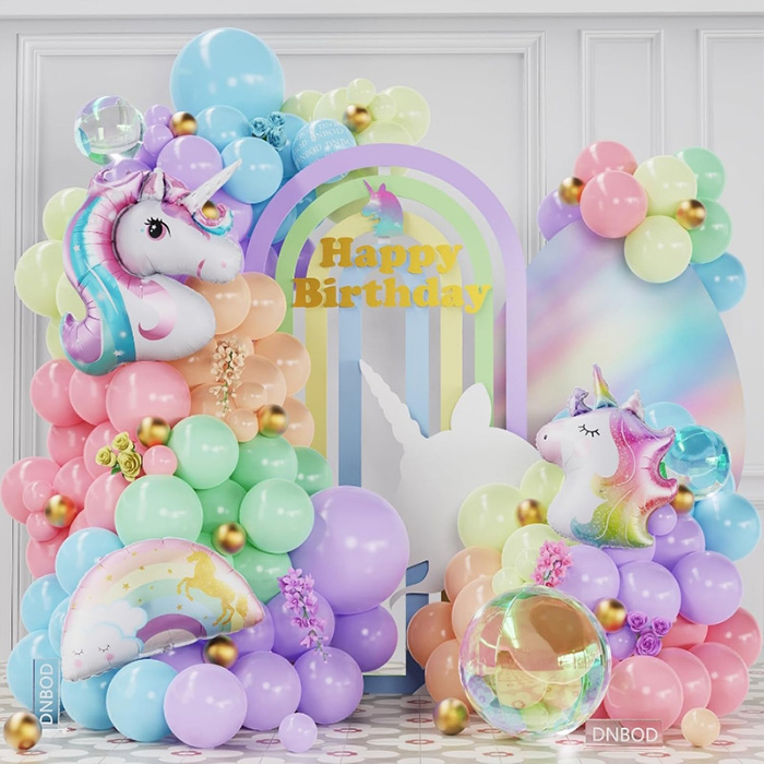Unicorn balloon garland