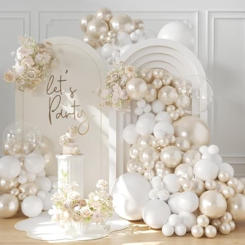 White Wedding Balloon Arch